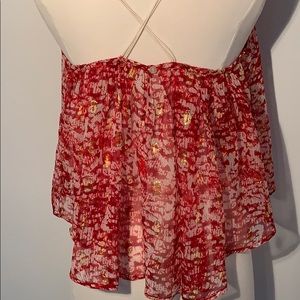 Isabel Marant Silk & Gold metallic top